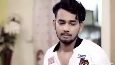 Lover sucks GF’s boobs before his friends in Indian adult series