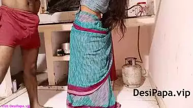 Tamil Bhabhi With Her Husband In Kitchen...