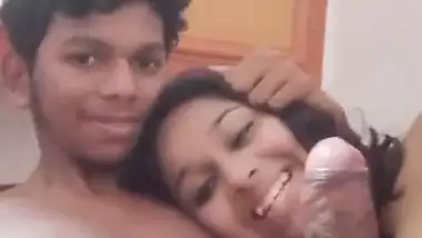 The guy shows his huge dick to his GF in Tamil porn