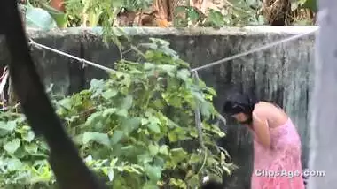 Desi friend's sister bath spy from kitchen