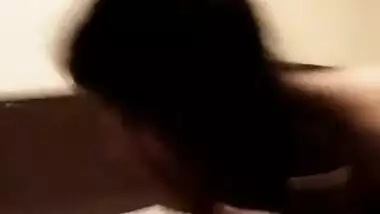 Desi cute teen girl sucking lover cock