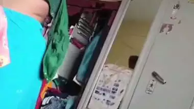 Grandmother wearing blouse and showing naked boobs